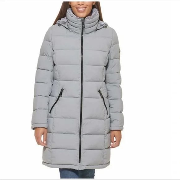 GRAY NWT Andrew Marc Ladies’ Long Stretch Parka‎ - Picture 3 of 14